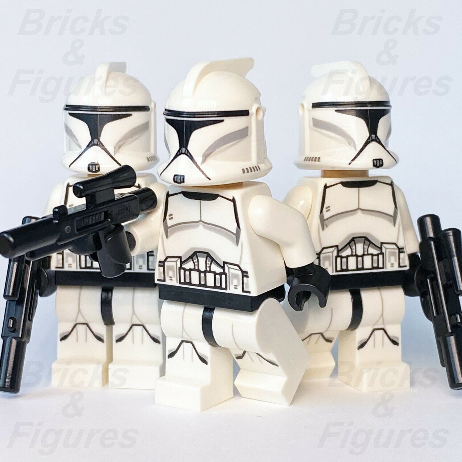 3 x Star Wars LEGO Phase 1 Clone Trooper Attack of the Clones Minifigure 75206 - Bricks & Figures