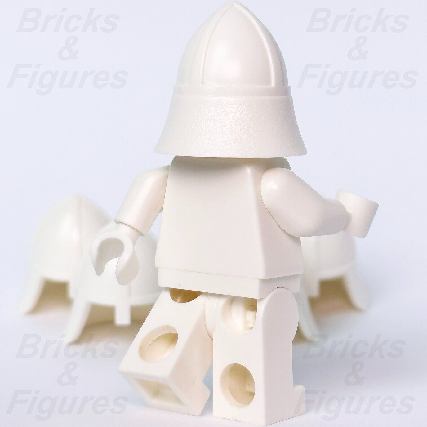 5 x Castle LEGO Knight Helmet w/ Neck Protector White Minifigure Part 3844 - Bricks & Figures