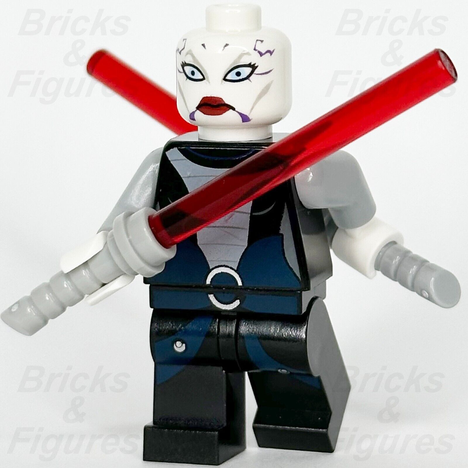 LEGO Star Wars Asajj Ventress Minifigure Clone Wars Sith Apprentice 7957 sw0318 - Bricks & Figures