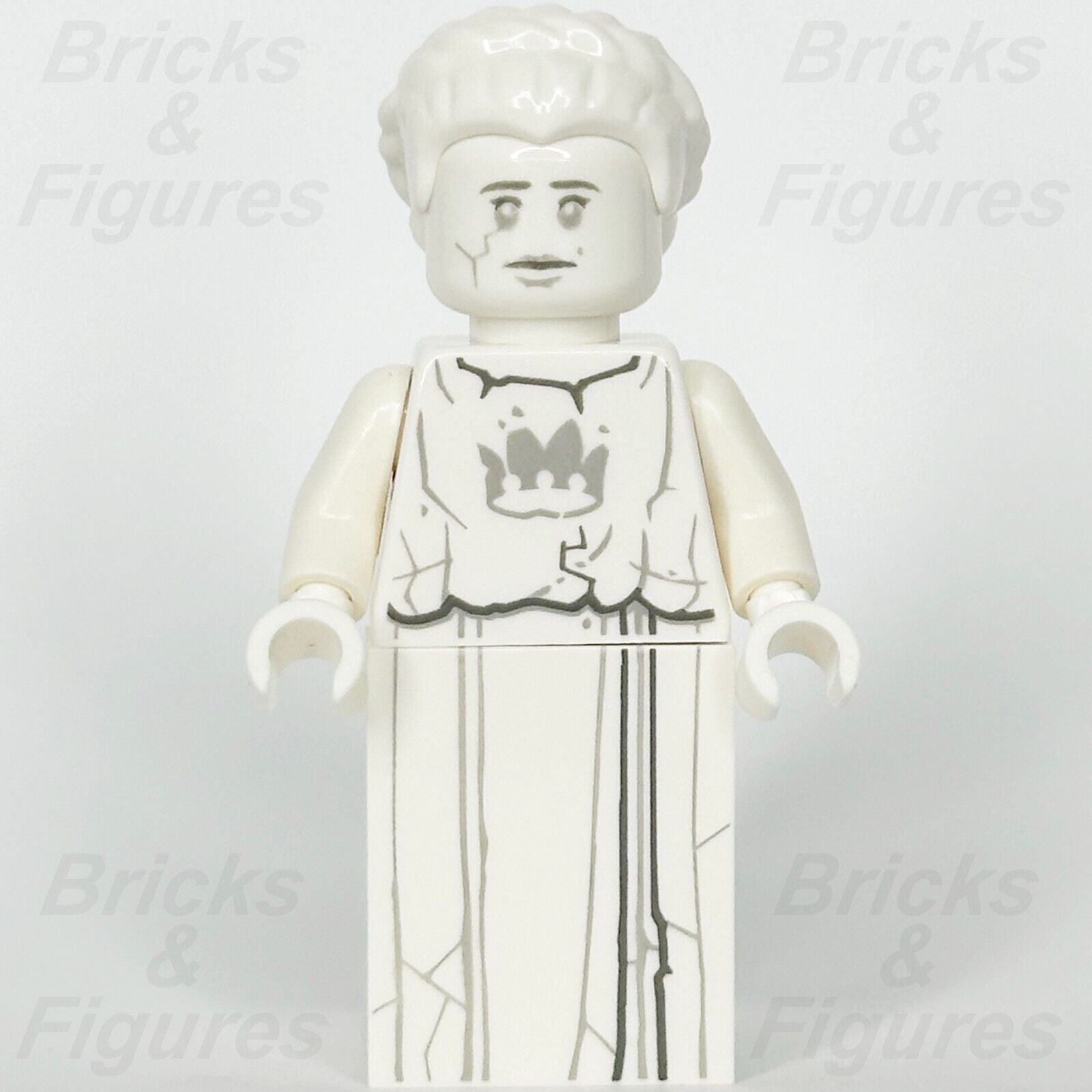 LEGO Nexo Knights White Stone Statue Minifigure Yellow Eyes Crown 70357 nex121