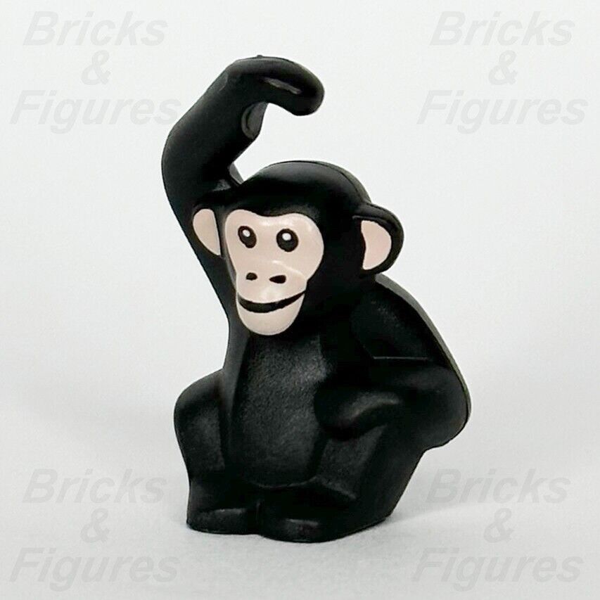 LEGO Chimpanzee Animal Minifigure Part Black Monkey 40530 95327pb01 Chimp 2