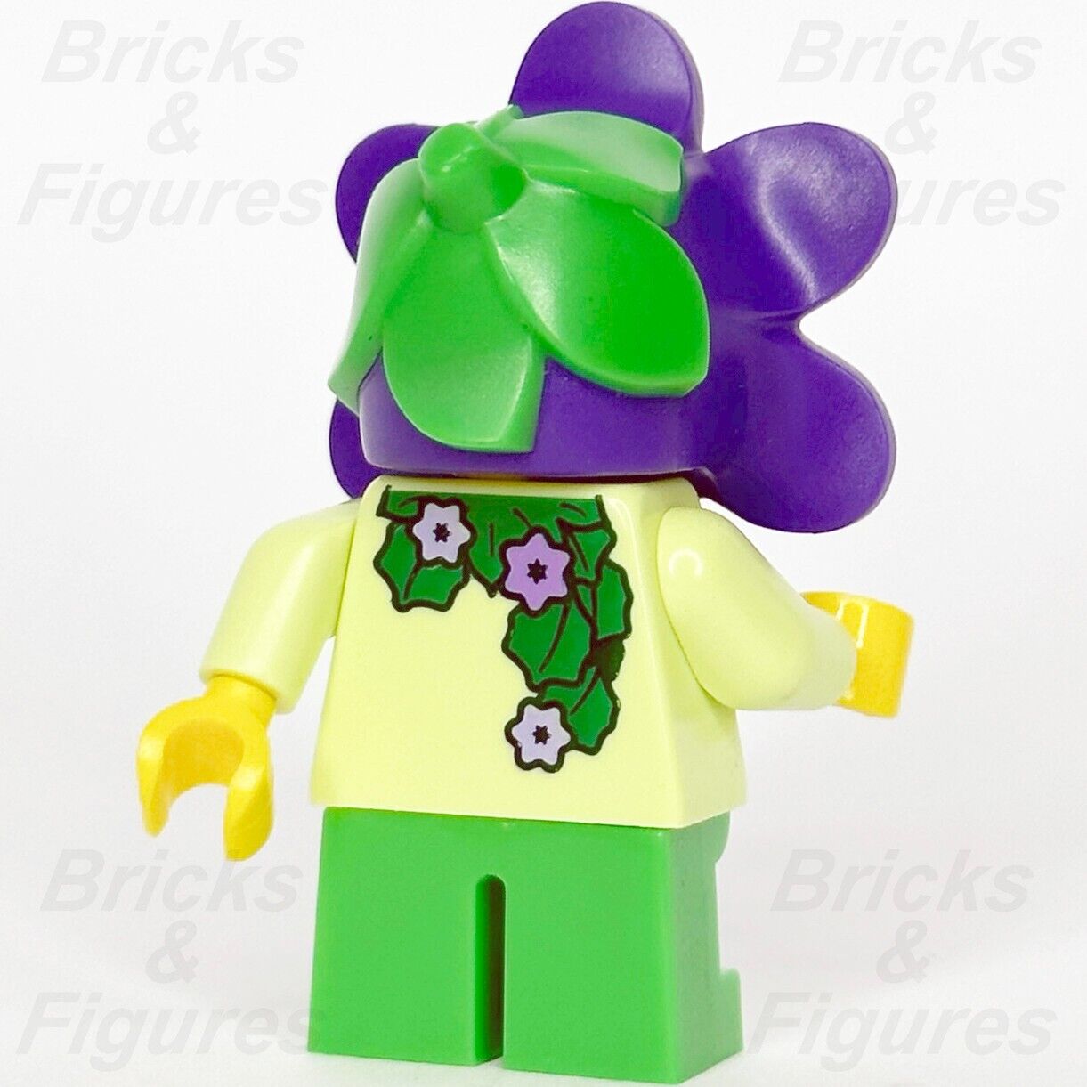 LEGO Flower Costume Girl Minifigure Purple Bud Build-A-Minifigure BAM 2023 - Bricks & Figures