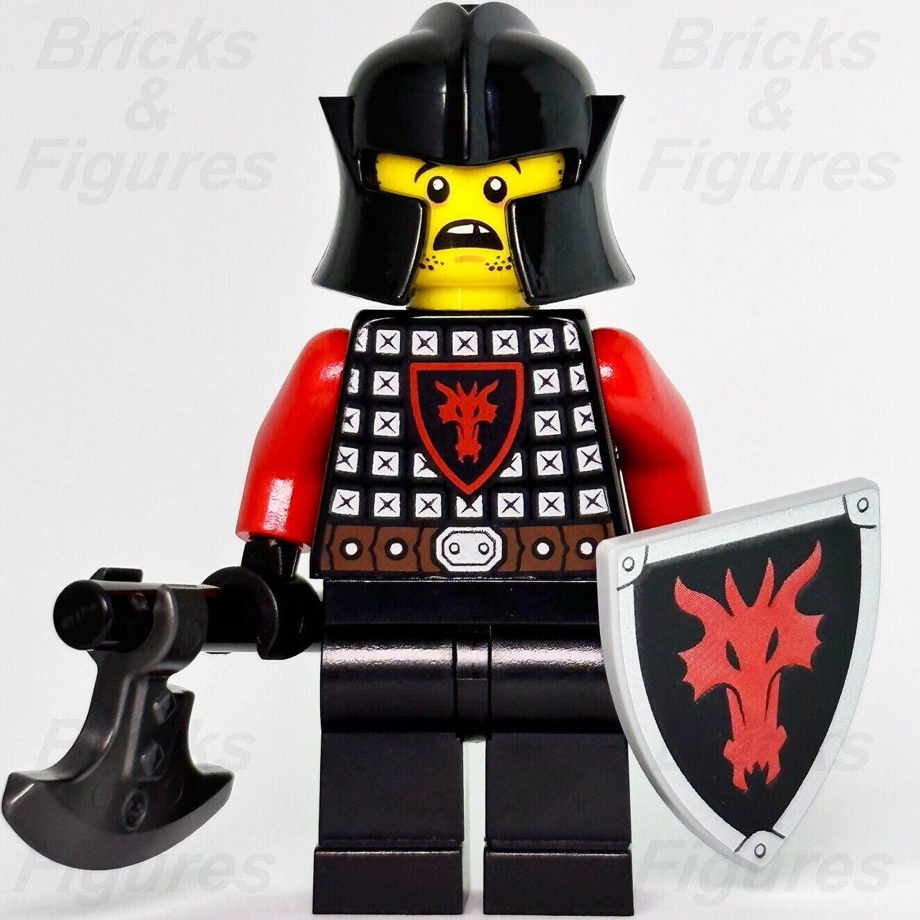 Castle LEGO Dragon Knight Minifigure Axe & Shield 70400 70404 850889 cas528 New - Bricks & Figures