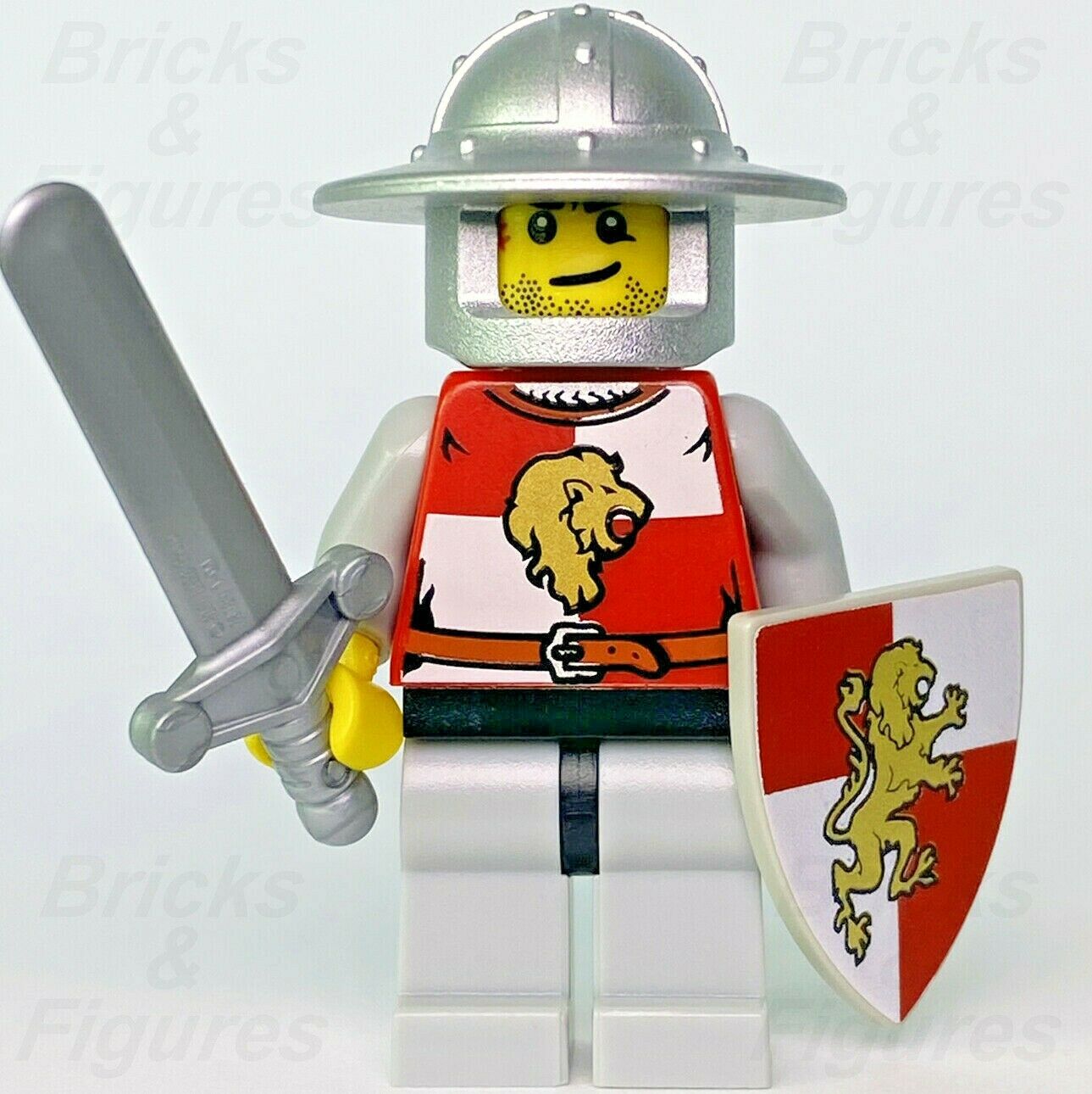 Castle LEGO Lion Knight Quarters with Sword & Shield Kingdoms Minifigure 853373 - Bricks & Figures