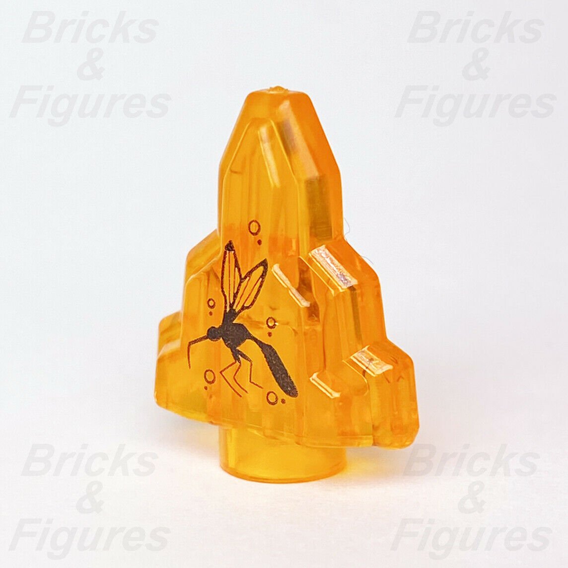 Jurassic World LEGO Black Mosquito in Amber Crystal Part Dinosaur DNA 75919 - Bricks & Figures