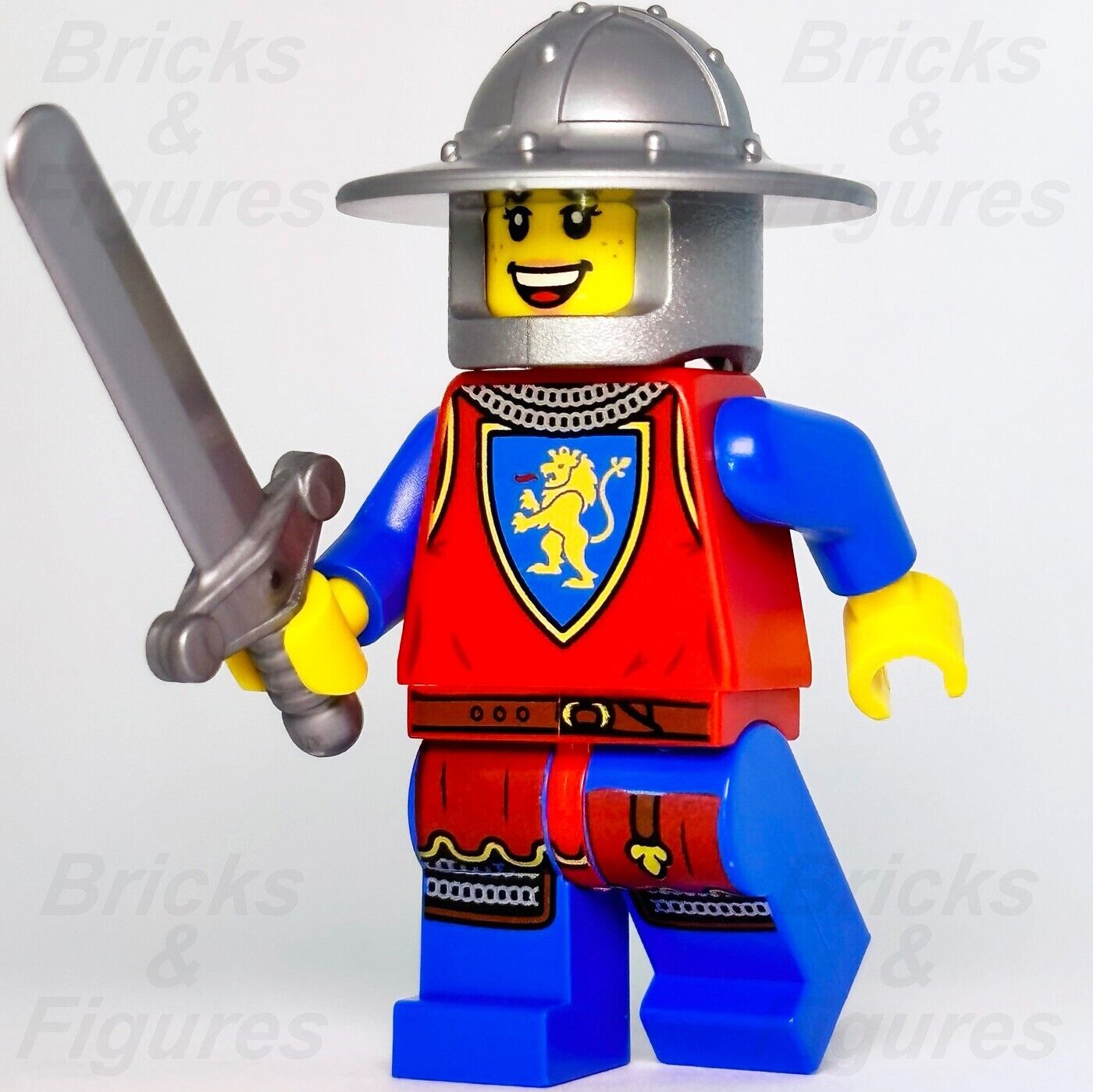 LEGO Lion Knight Female Castle Minifigure Lion Knights with Sword 10305 cas561 - Bricks & Figures