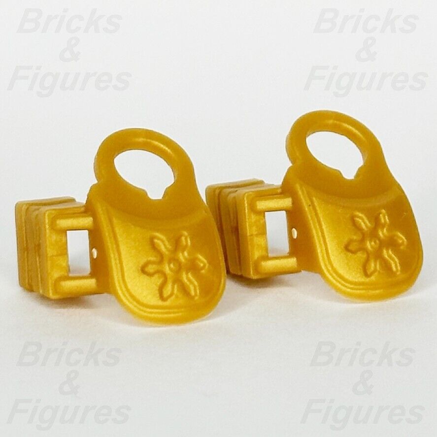 LEGO Ninjago 2 x Pearl Gold Ninja Scabbards for Katana Sword Parts 41162 New - Bricks & Figures