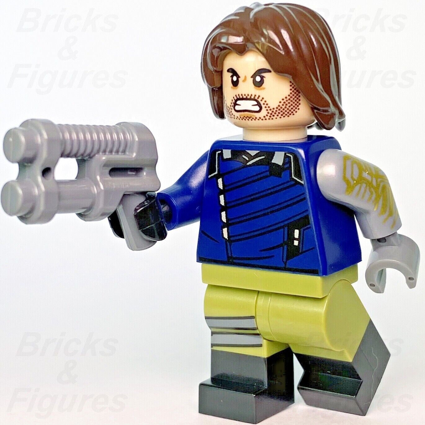 Marvel Super Heroes LEGO Bucky Barnes White Wolf Minifigure 5005256 col337 - Bricks & Figures