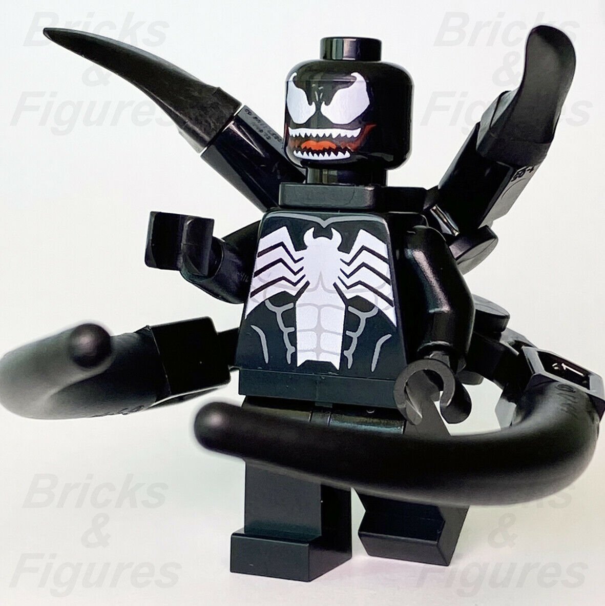 Marvel Super Heroes LEGO Venom w/ Appendages Spider-Man Minifigure 76178 sh711 - Bricks & Figures