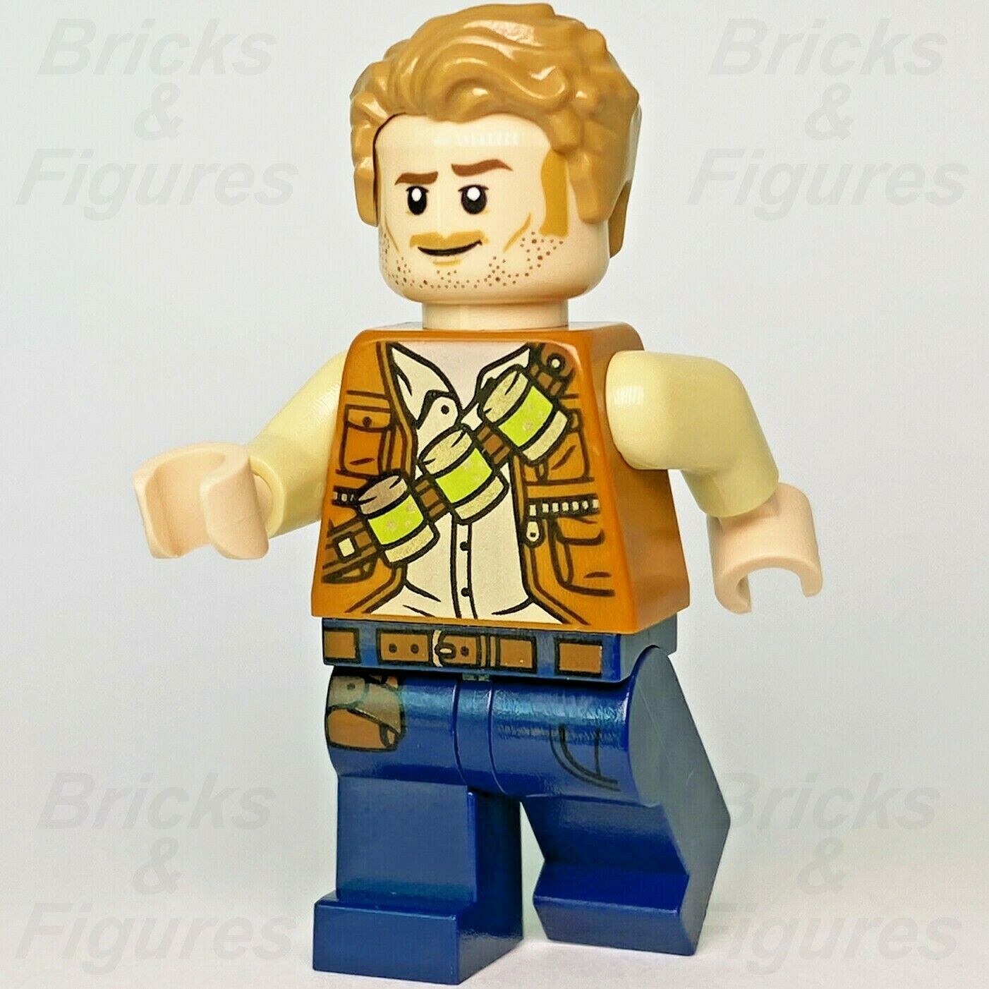 New Jurassic World LEGO Owen Grady Minifigure 75939 75940 75942 122114 jw066 - Bricks & Figures