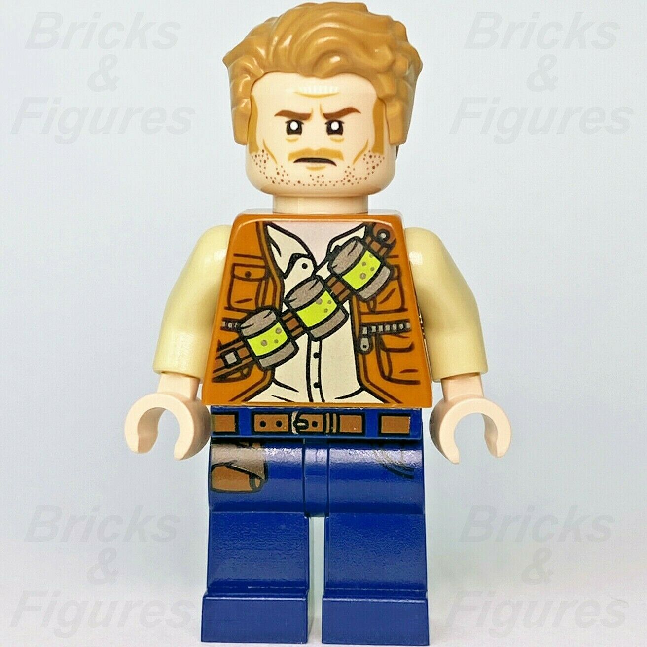 New Jurassic World LEGO Owen Grady Minifigure 75939 75940 75942 122114 jw066 - Bricks & Figures