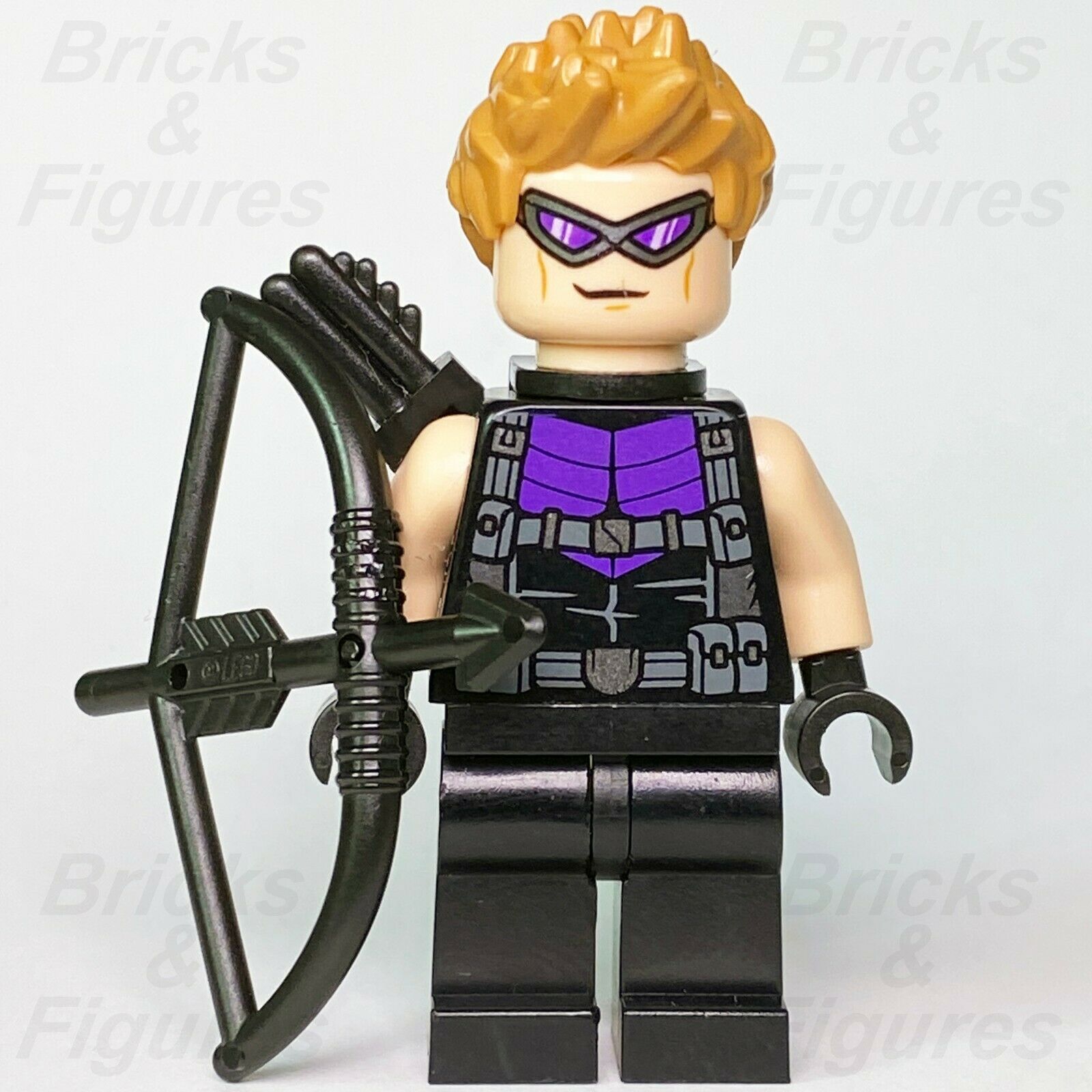 New Marvel Super Heroes LEGO Hawkeye with Goggles Avengers Minifigure 76143 - Bricks & Figures