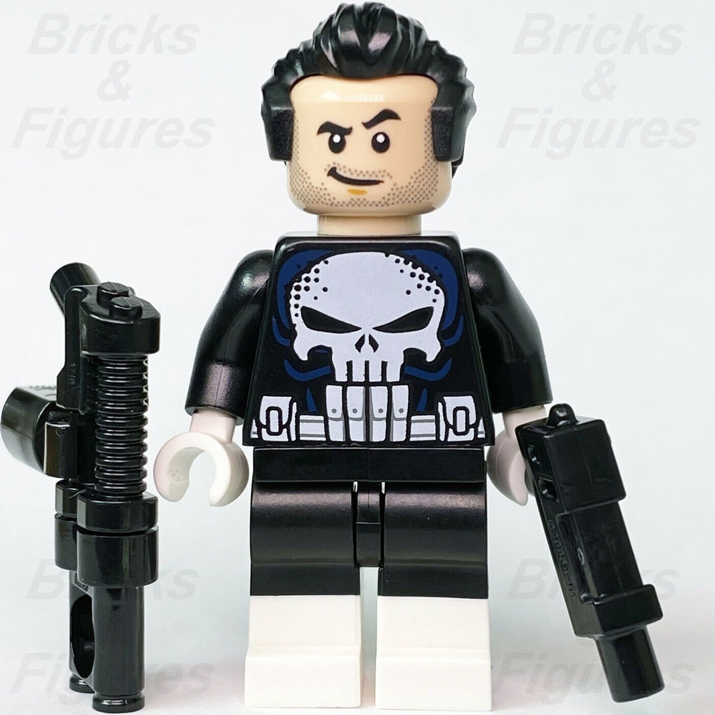 New Marvel Super Heroes LEGO The Punisher - Spider-Man Minifigure 76178 sh722 - Bricks & Figures