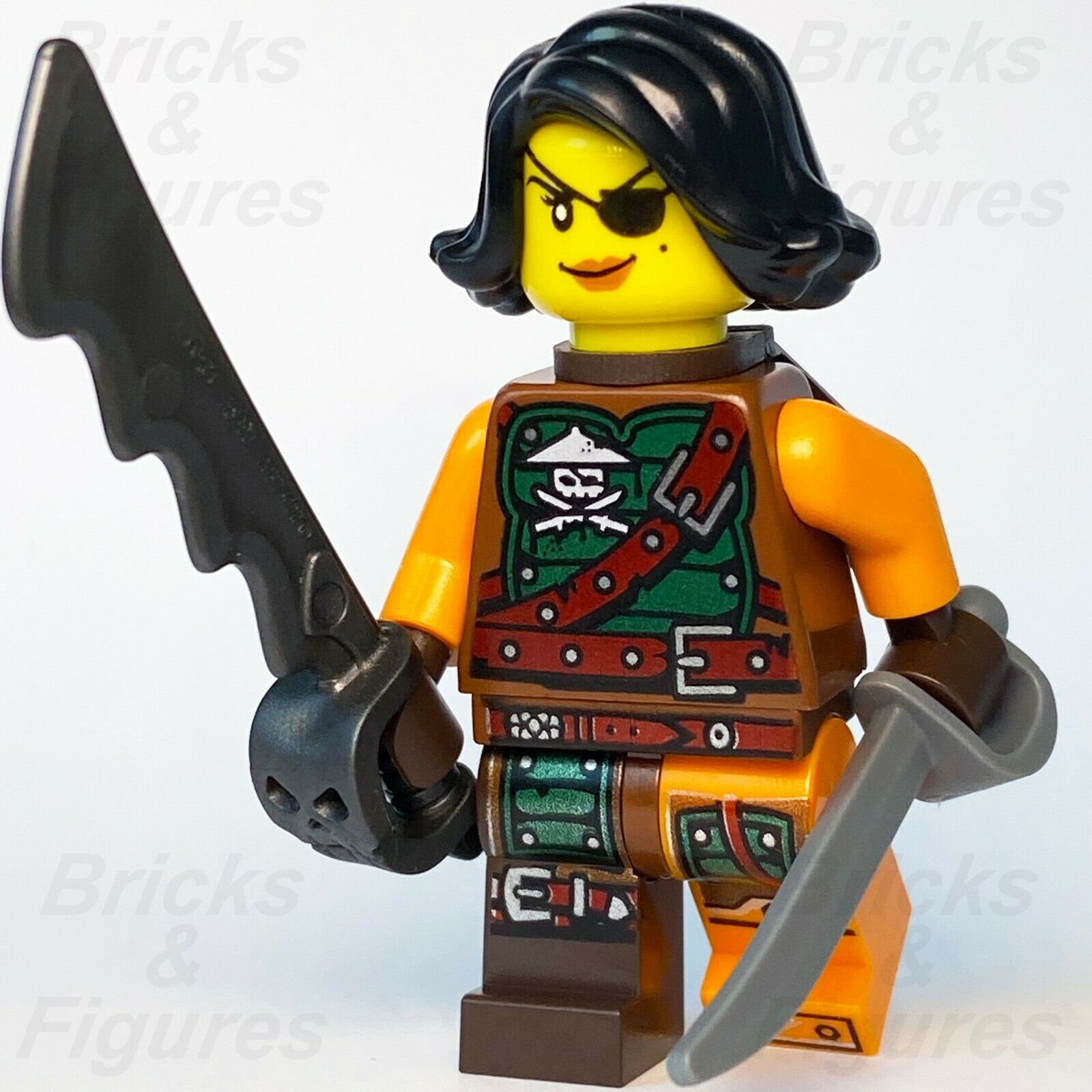 New Ninjago LEGO Cyren Pirate with Scabbard & Swords Skybound Minifigure 70602 - Bricks & Figures