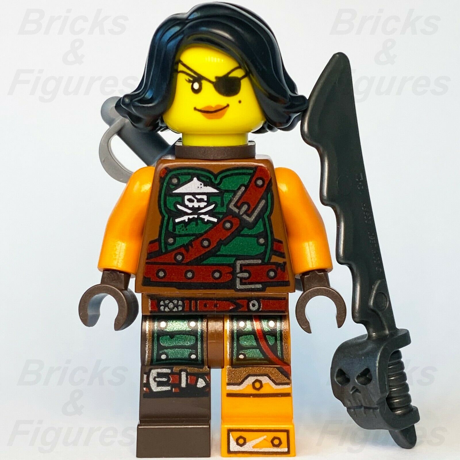 New Ninjago LEGO Cyren Pirate with Scabbard & Swords Skybound Minifigure 70602 - Bricks & Figures