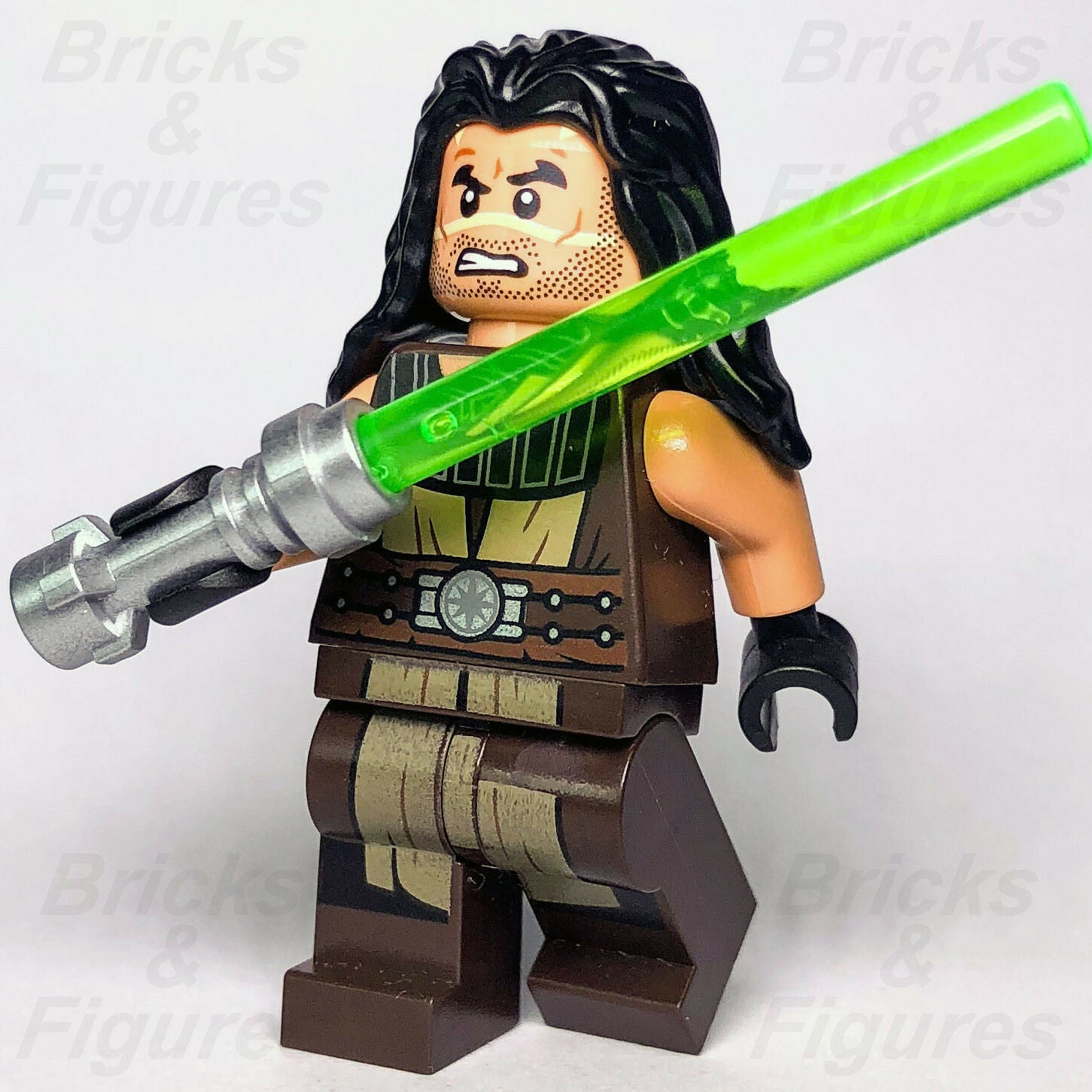 New Star Wars LEGO Quinlan Vos Jedi Master The Clone Wars Minifigure 75151 - Bricks & Figures