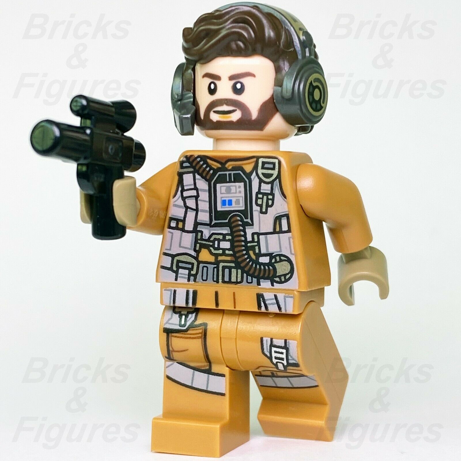 New Star Wars LEGO Resistance Speeder Pilot Nodin Chavdri Minifigure 75195 - Bricks & Figures