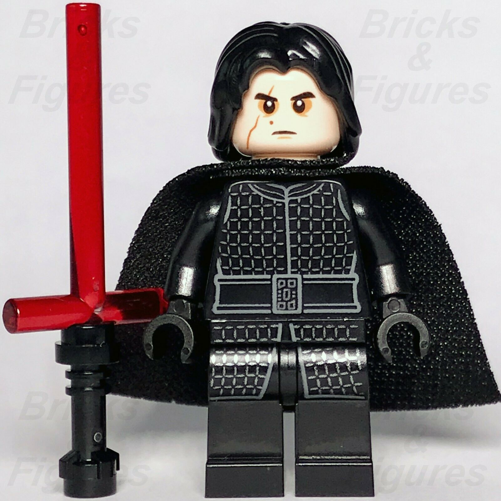 Star Wars LEGO Kylo Ren + Cape First Order Sith The Last Jedi Minifigure 75179 - Bricks & Figures