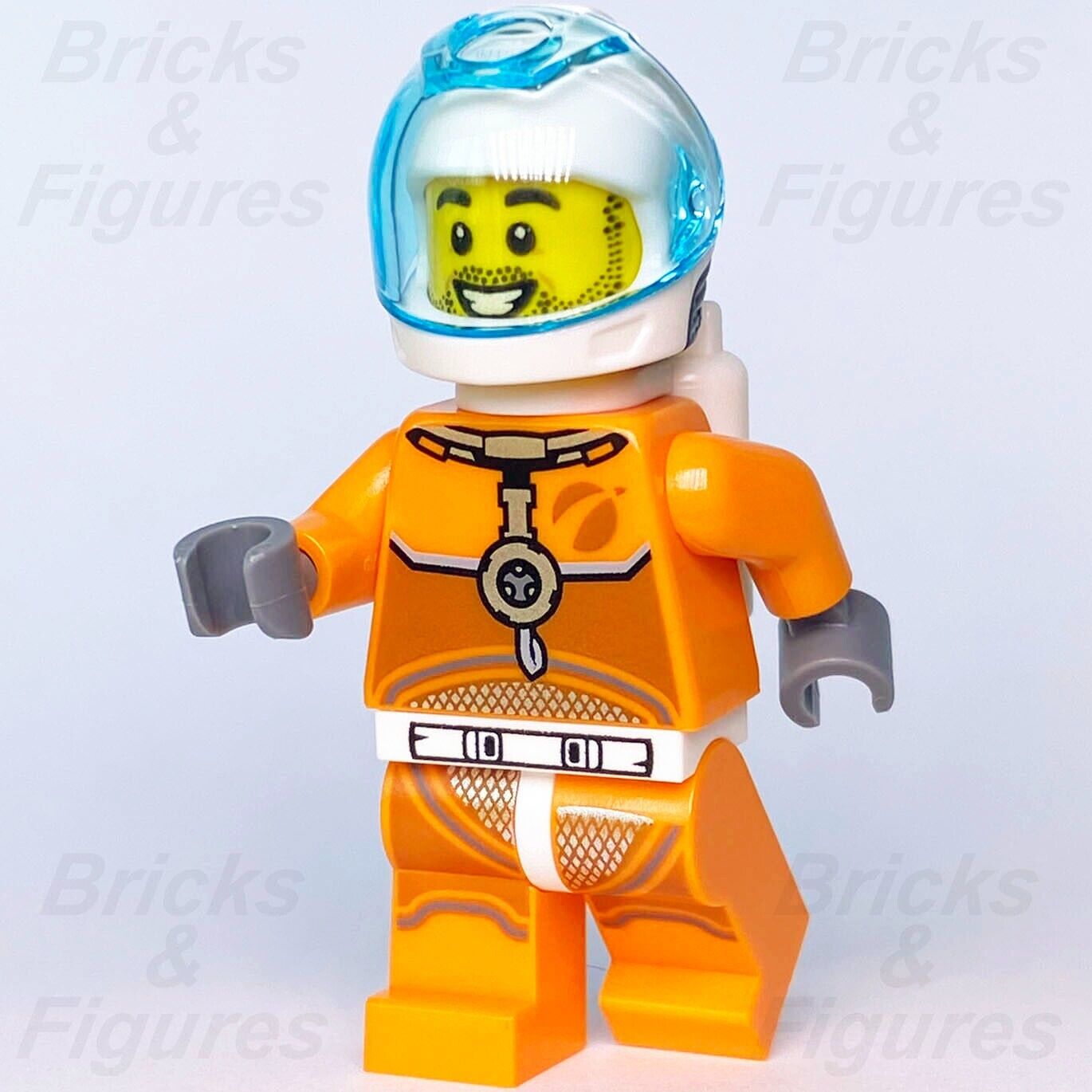 Town City LEGO Astronaut Male Space Port Minifigure 951911 60228 cty1059 New - Bricks & Figures