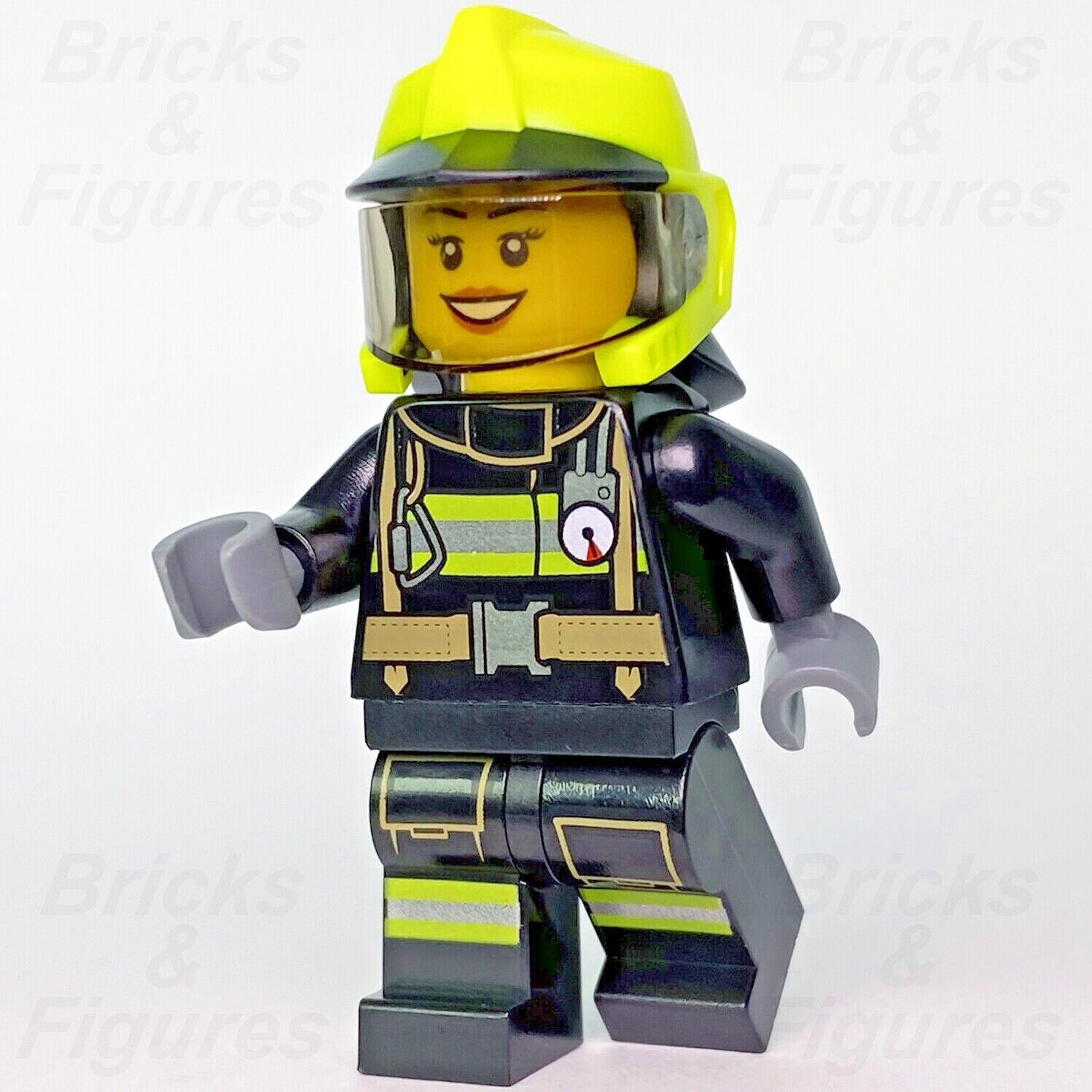 Town City LEGO Firewoman Firefighter Fire Minifigure 60321 cty1357 Fireman - Bricks & Figures