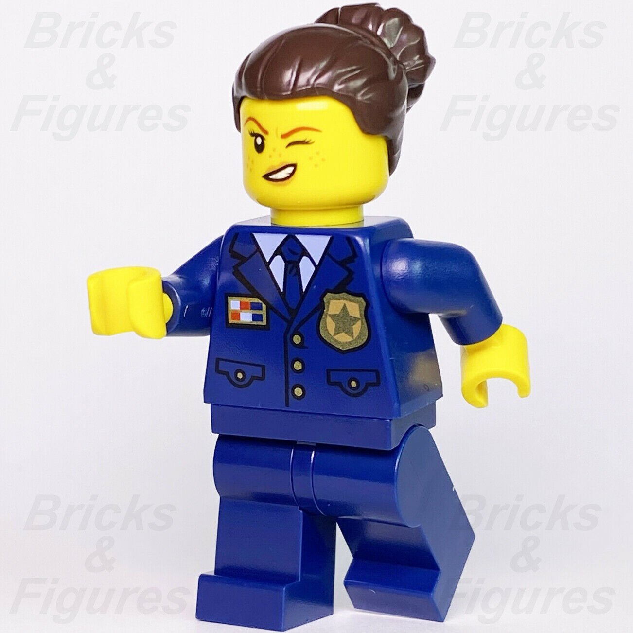 Town City LEGO Police Officer Female Modular Buildings Minifigure10278 twn406 - Bricks & Figures